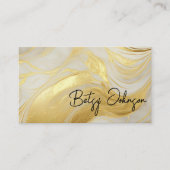 高級アイボリーとゴールドフォイルの名刺 名刺 (正面)