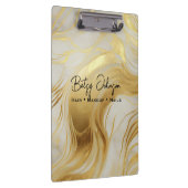 高級アイボリーとゴールドフォイルマーブル クリップボード (右)