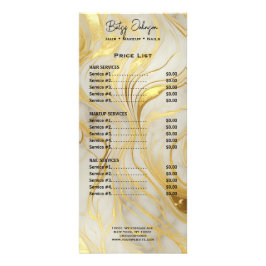 高級アイボリーと金ゴールド大理石ラックカードの価格表 ラックカード