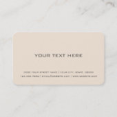 高級アイボリーと金ゴールドVIPカードクラブ会員 名刺 (裏面)