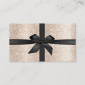 高級アイボリー金ゴールドグリッターサロンギフト券 割引カード (正面)