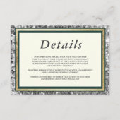 高級アイボリー金ゴールドシルバーフォレストグリーン詳細 エンクロージャーカード (正面)