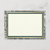 高級アイボリー金ゴールドシルバーフォレストグリーン詳細 エンクロージャーカード (裏面)