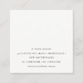 高級アエレガントアクアデュスキーブルー金ゴールドアゲイトGEODE SQ スクエア名刺 (裏面)