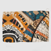 高級アフリカリブのカ伝統数々のカラー ゴルフタオル (横)