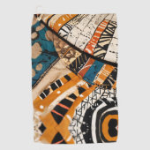 高級アフリカリブのカ伝統数々のカラー ゴルフタオル (正面)