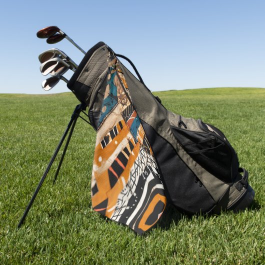 高級アフリカリブのカ伝統数々のカラー ゴルフタオル (グリーン)