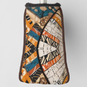 高級アフリカリブのカ伝統数々のカラー ゴルフヘッドカバー (回転90)