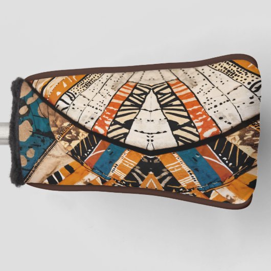 高級アフリカリブのカ伝統数々のカラー ゴルフヘッドカバー (正面)