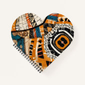 高級アフリカリブのカ伝統数々のカラー ノートブック (正面)