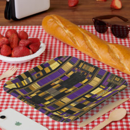 高級アフリカリブのカ伝統数々のカラー ペーパープレート