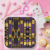 高級アフリカリブのカ伝統数々のカラー ペーパープレート (パーティー)