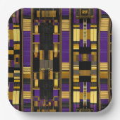 高級アフリカリブのカ伝統数々のカラー ペーパープレート (正面)