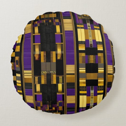 高級アフリカリブのカ伝統数々のカラー ラウンドクッション (正面)