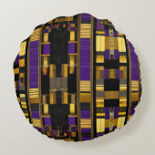 高級アフリカリブのカ伝統数々のカラー ラウンドクッション (裏面)