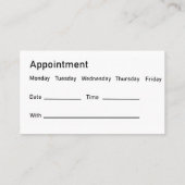 高級アポイントメント歯医用名刺 名刺 (裏面)