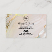 高級アルコールインクスキン気におよび美しい 名刺 (裏面)