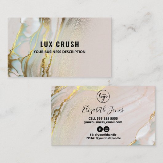 高級アルコールインクスキン気におよび美しい 名刺 (正面/裏面)