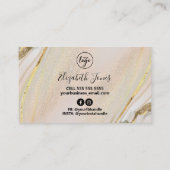 高級アルコールインクヘアスキン美しい 名刺 (裏面)