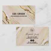 高級アルコールインクヘアスキン美しい 名刺 (正面/裏面)