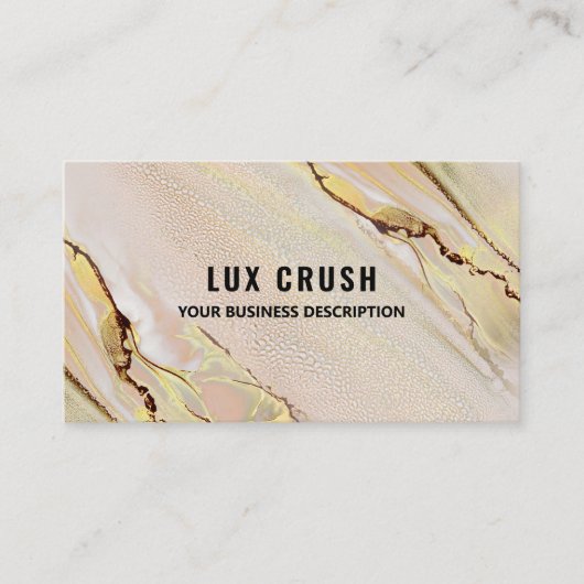 高級アルコールインクヘアスキン美しい 名刺 (正面)