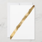 高級アートブラック金ゴールドブラシ縁どストロ結婚ーク 招待状 (裏面)