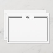 高級イニシャル個人文房具 ノートカード (正面/裏面)