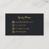 高級インクビジネスカード 名刺 (裏面)