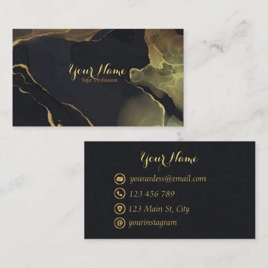 高級インクビジネスカード 名刺 (正面/裏面)