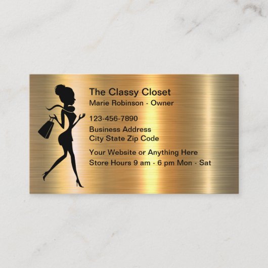高級ウィメンズファッションアパレルストア 名刺 (正面)