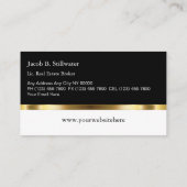 高級ウルトラシックタイトル会社の名刺 名刺 (裏面)