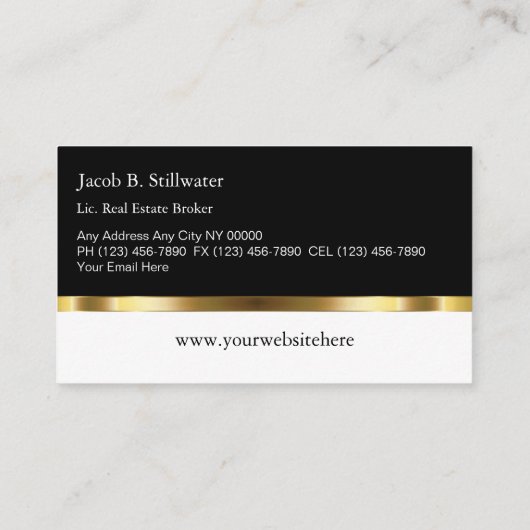 高級ウルトラシックタイトル会社の名刺 名刺 (裏面)