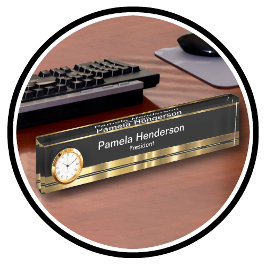 高級エグゼクティブギフトアイディア デスクネームプレート