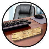 高級エグゼクティブギフトネームプレートモノグラム デスクネームプレート