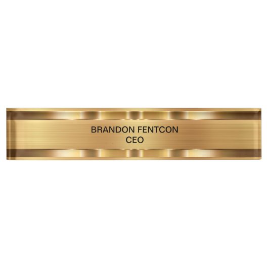 高級エグゼクティブギフトネームプレートモノグラム デスクネームプレート (正面)