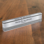 高級エグゼクティブギフト名プラーク デスクネームプレート (側面)