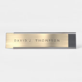 高級エグゼクモダンティブ金ゴールドプロフェッショナル デスクネームプレート (正面)