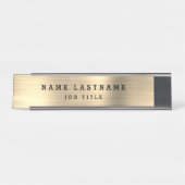 高級エグゼクモダンティブ金ゴールドプロフェッショナル デスクネームプレート (正面)