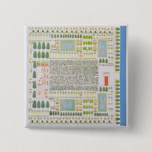 高級エジプトの高官の庭、から 缶バッジ (正面)