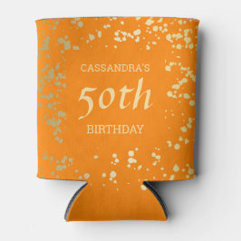 高級エジプト金ゴールドふりかけオレンジ誕生日 缶クーラー