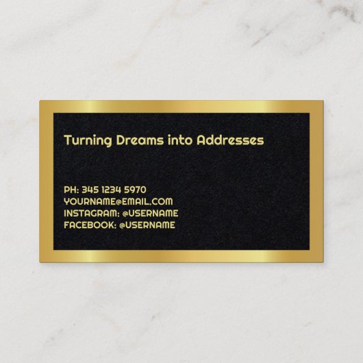 高級エテ実在ートエージェントプレミアム 名刺 (裏面)