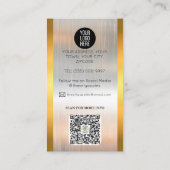 高級エテ実在ート剤シルバーメタリック金ゴールド 名刺 (裏面)