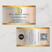 高級エテ実在ート剤シルバーメタリック金ゴールド 名刺 (正面/裏面)