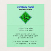 高級エテ実在ート（QRコード）ハウス不動産仲介業者折り畳み 名刺 (内部フラット)