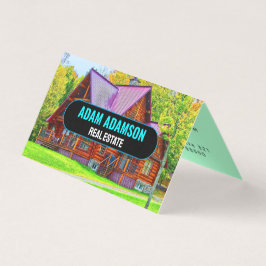 高級エテ実在ート（QRコード）ハウス不動産仲介業者折り畳み 名刺