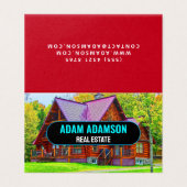 高級エテ実在ート（QRコード）ハウス不動産仲介業者折り畳み 名刺 (外部フラット)