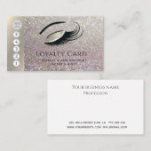 高級エレガントきらびやかなダイヤモンドの輝きがメイクアップ ロイヤリティカード (正面/裏面)