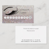 高級エレガントきらびやかなダイヤモンドの輝きがメイクアップ ロイヤリティカード (正面/裏面)