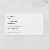 高級エレガントなデザイン 名刺 (裏面)