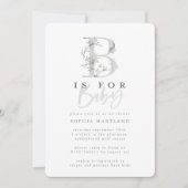 高級エレガントな赤シンプルちゃんシャワーパーティー 招待状 (正面)